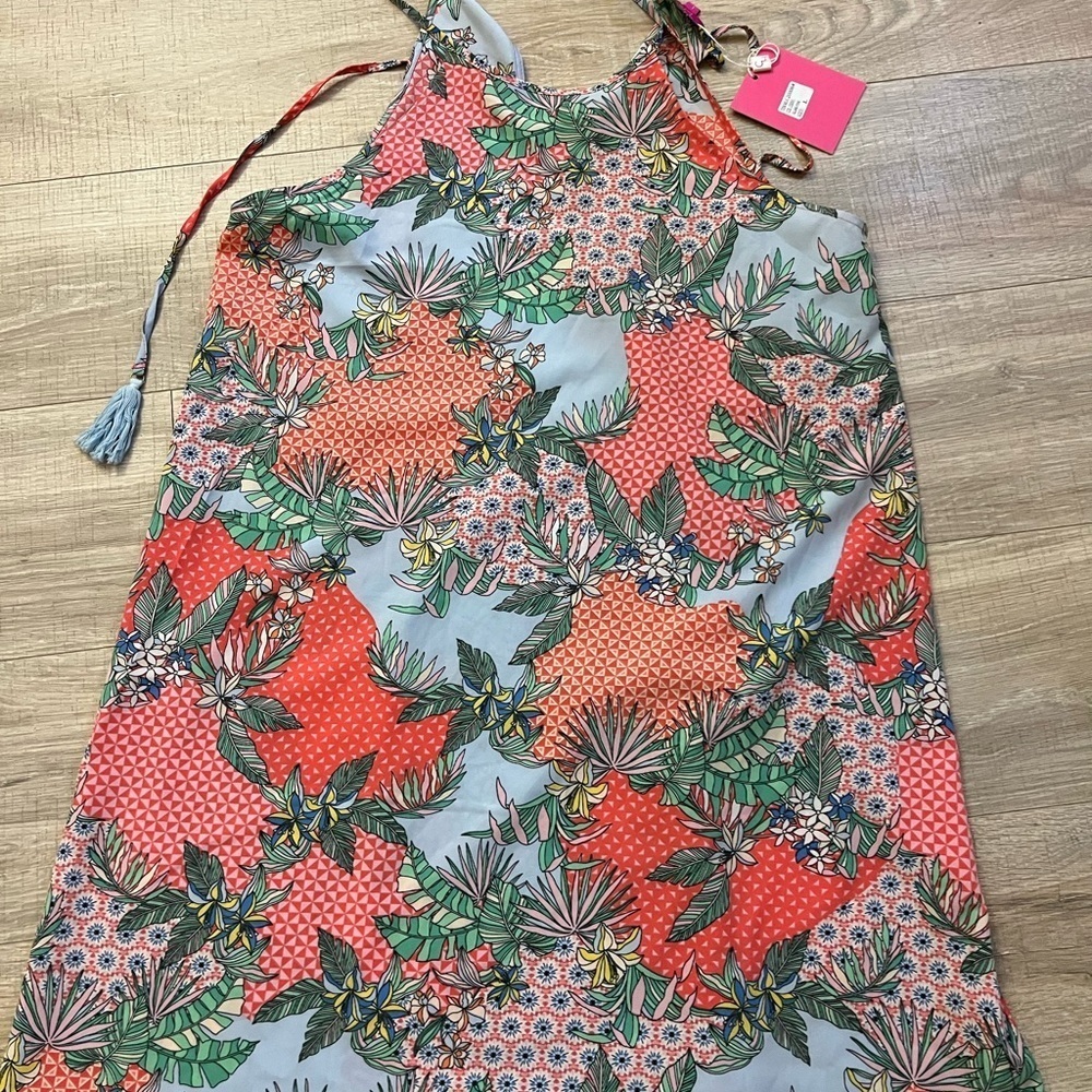 Caroline Hill Island Pink Dress Large NWT